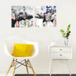 " Saddle Ink Elephant VI " by Tristan Scott 2 - Pieces - Image 5