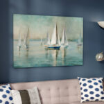 " Sailboats At Sunrise " by Danhui Nai