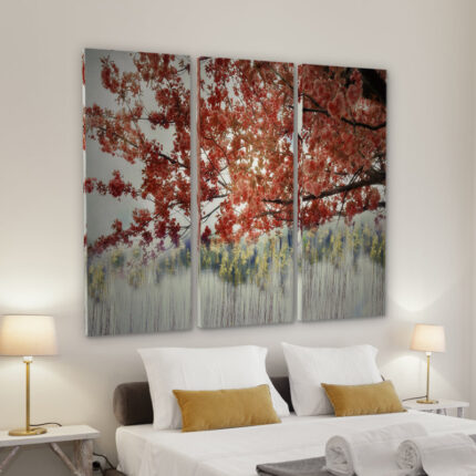 ” Sakura On The Lake II ” 3 – Pieces - Chic Decora