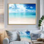 " Sand Of Beach In Blue Caribbean Sea "