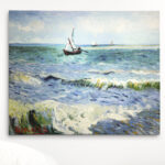 " Seascape At Saintes Maries " by Vincent Van Gogh Painting Print - Image 2