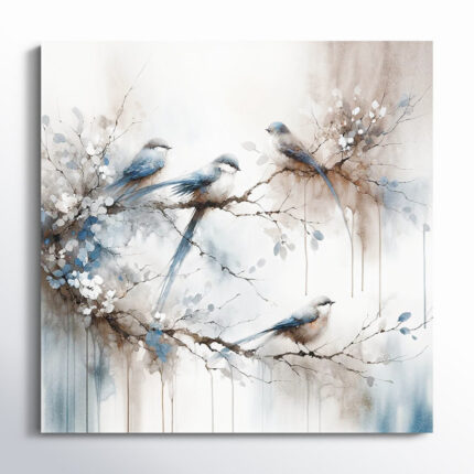 ” Serene Moments: Watercolor Birds “ - Chic Decora
