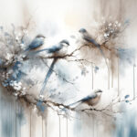 " Serene Moments: Watercolor Birds " - Image 3
