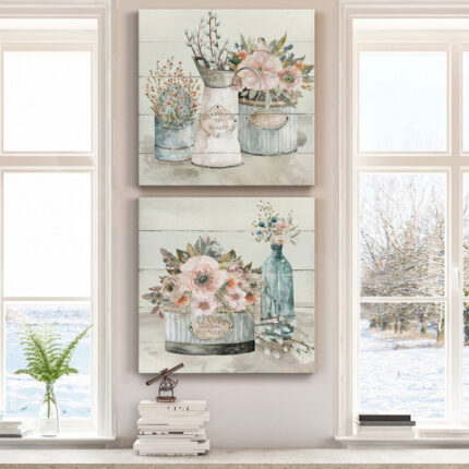 ” Shiplap Flower Market ” 2 – Pieces - Chic Decora