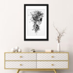 " Skull B&W " by Riza Peker - Image 2