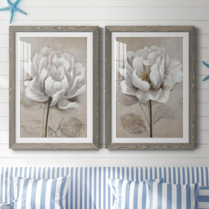 “Soft White I” 2-Piece Painting Print Set - Chic Decora