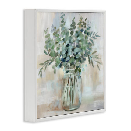 ” Soothing Eucalyptus Flower Herb Arrangement Rustic Jar ” by Nan - Chic Decora