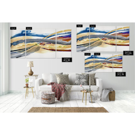 ” Soundwaves II ” 3 – Pieces - Chic Decora