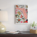 " State Map Of Florida (Natural Resources) - Vintage Poster " by Unknown Artist