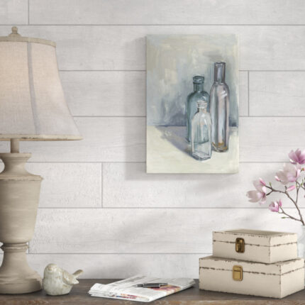 ” Still Life With Bottles II ” by Melissa Wang Painting Print - Chic Decora