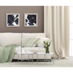 " Stunning Navy Blue And Gold Flower " by Daphne Brissonnet 2 - Pieces - Image 4