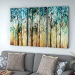 " Sunlit Birch Grove " 3 - Pieces