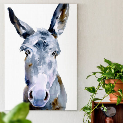 ” Sweet Donkey II ” Painting Print - Chic Decora
