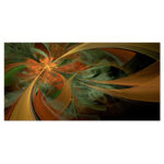 " Symmetrical Orange Digital Fractal Flower " - Image 7