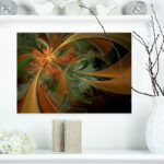 " Symmetrical Orange Digital Fractal Flower " - Image 2