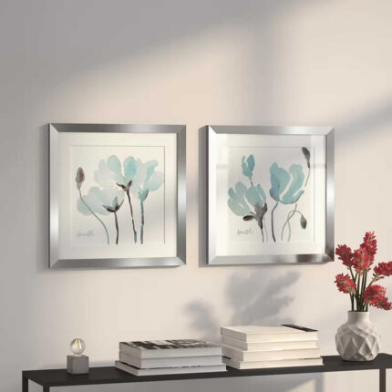 ” Teal Magnolias I ” 2 – Pieces - Chic Decora