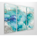 " Teal Marble " 3 - Pieces - Image 2