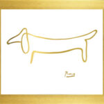 " The Dog In Chic Gold Imitation Metallic " by Pablo Picasso