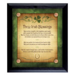 " Three Irish Blessings With 4 Lucky Irish Pennies "