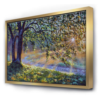 ” Tree By River First Rays Of Afternoon Sun “ - Chic Decora
