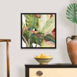 " Tropical Lush Garden Square I " by Marie Elaine Cusson Painting Print