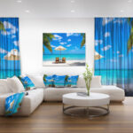 " Turquoise Beach With Chairs " - Image 4