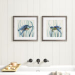 " Turtle In Seagrass I " 2 - Pieces