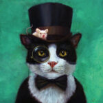 " Tuxedo Cat " Painting Print - Image 6