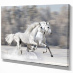 " Two White Horse " by Designart - Image 5