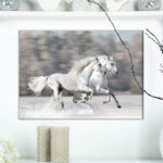 " Two White Horse " by Designart