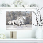 " Two White Horse " by Designart - Image 2