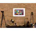 " USA Recycled License Plate Map VII " by Design Turnpike