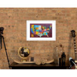 " USA Recycled License Plate Map VII " by Design Turnpike