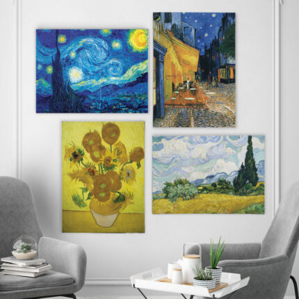 ” Van Gogh Materpiece Ensemble ” by Vincent Van Gogh 4 – Pieces - Chic Decora