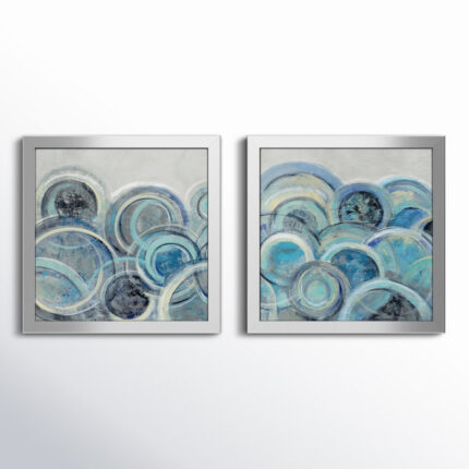 ” Variation Blue Gray II ” 2 – Pieces - Chic Decora