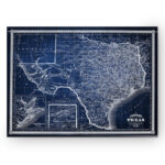 " Vintage Map Texas " - Image 2