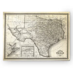 " Vintage Map Texas I "