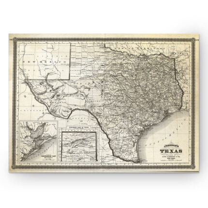 ” Vintage Map Texas I “ - Chic Decora