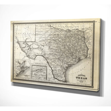 ” Vintage Map Texas I “ - Chic Decora
