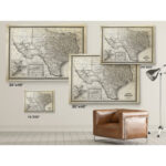 " Vintage Map Texas I " - Image 3