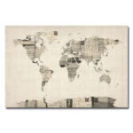 " Vintage Postcard World Map " by Michael Tompsett - Image 2