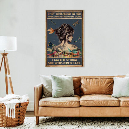 ” Vintage They Whispered To Her I Am The Storm She Whispered Back “ - Chic Decora