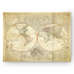 " Vintage World Map II " - Image 2