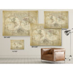 " Vintage World Map II " - Image 3