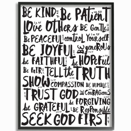 ” Virtues Black And White “ - Chic Decora