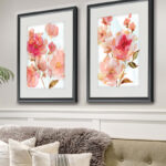 " Vivid Peonies " 2 - Pieces Painting Print - Image 6