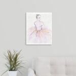 " Watercolor Ballerina II " by Jennifer Paxton Parker Painting Print - Image 3