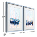 " Watercolor Boat Club I " 2 - Pieces - Image 4