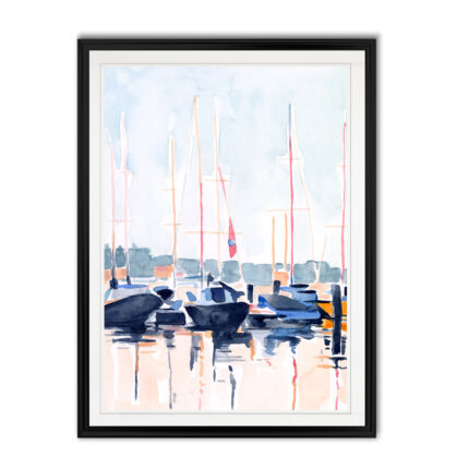 ” Watercolor Boat Club II ” by Emma Scarvey - Chic Decora
