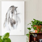 " Watercolor Equine Study I " Painting Print - Image 2